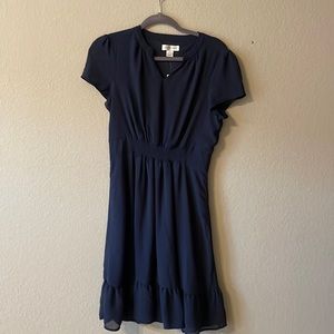 Navy midi dress NWT